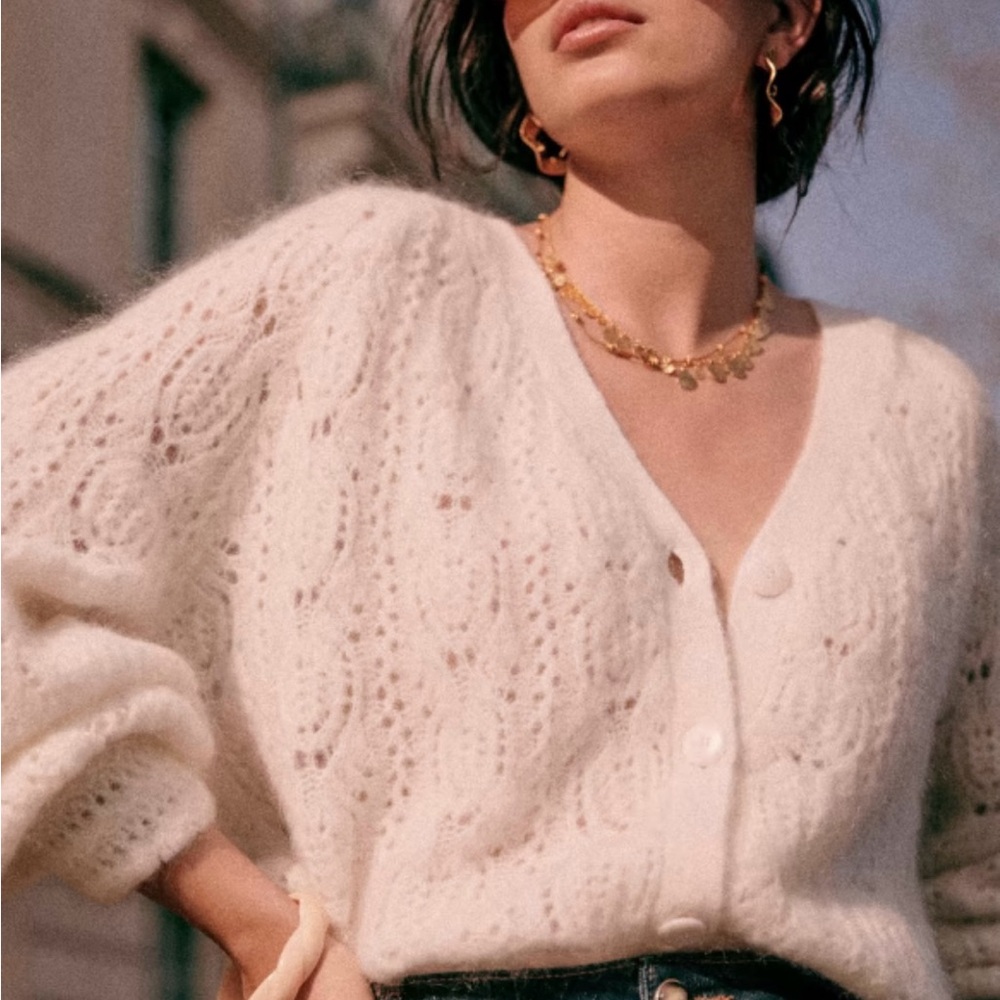 NWT Sezane Joia sweater in ecru